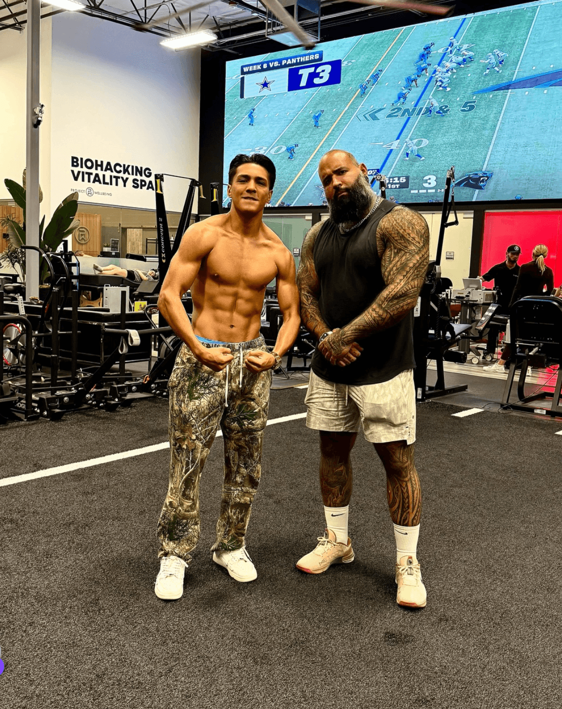Pro athlete training session